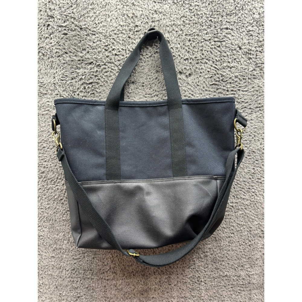 L.L.Bean Nor'easter Canvas Tote Bag Midnight Black Coal Weather Resistant - Picture 2 of 16